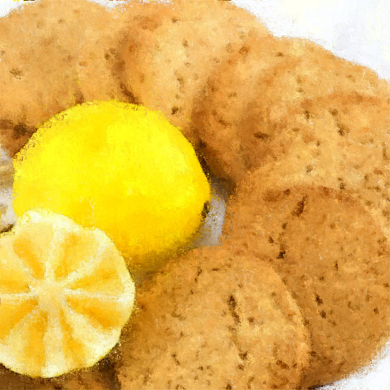 Biscotti integrali light al limone
